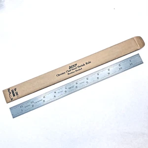 LUFKIN C84K Shrink Rule 12" Long Chrome Clad Tempered 3/8" Shrink/Foot - NEW - Picture 1 of 6