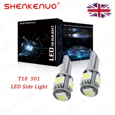 T10 501 W5W CAR LED SMD ERROR FREE CANBUS XENON WHITE SIDE LIGHT BULBS LAMP 12V - Image 1 of 4