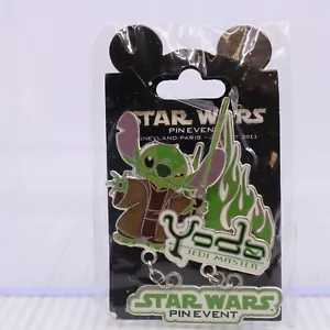 B5 Disney Paris DLRP DLP LE 400 Pin Star Wars Event Stitch as Yoda Jedi Master - Picture 1 of 1