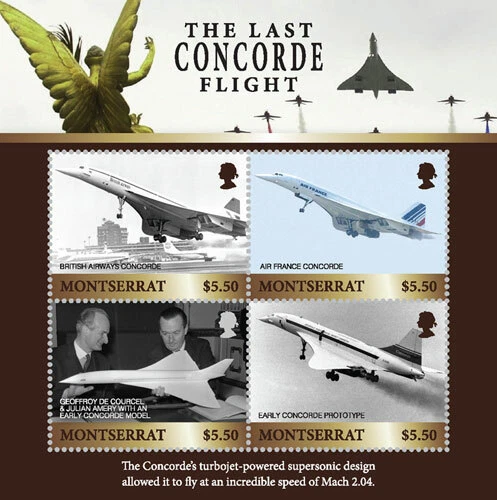 Montserrat 2018 - Last Concorde Flight - Sheet of 4v - Scott 1418 - MNH - Image 1 of 1