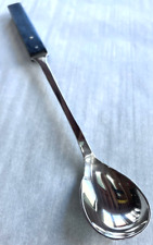 Allan Adler Sterling Silver 10" Spoon Town & Country Ebony Handhammered