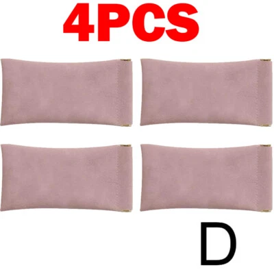 4PCS Leather Mouth Snapped Sunglasses Eyeglass Case Soft Pouch Bag Pocket HOT - Image 1 of 4
