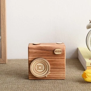 Wooden Camera Toy Handmade Jewelry Box Desktop Ornament Storage Box Gift - Picture 1 of 8