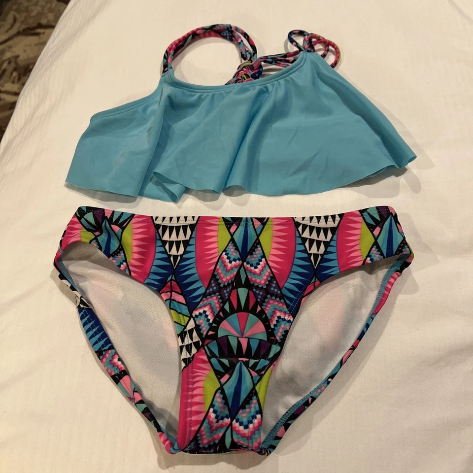 Bikini Xhileration talla 7/8 turquesa/rosa/verde/negro/púrpura Foto 1 de 3