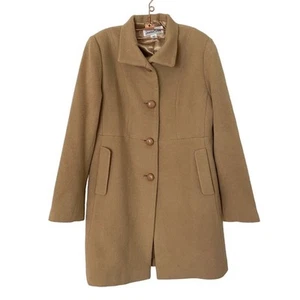 Jonathan Michael Women’s 100% Camel Hair Pea Coat Size 4 VINTAGE Button Front - Picture 1 of 16