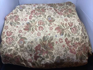 Waterford Linens King Comforter Jacquard Damask Braided Edge~ Floral Reversible - Picture 1 of 9