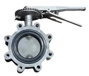 Ultraflo 4 Inch Butterfly Valve 316 Stainless Split Body Lug Style Open Box New - Picture 1 of 3