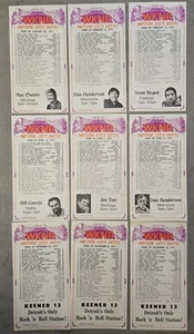 1971 WKNR DETROIT MICHIGAN MOTOR CITY HITS Radiosender Plattenkarte Posten von 9x - Bild 1 von 5