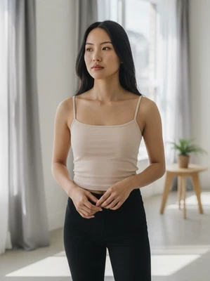 Cami recortada suavizante sin costuras Maidenform para mujer 2XL 3XL beige Foto 1 de 4