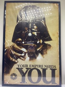 (N66) Star Wars Darth Wants You 24x36 Premium Poster plus Rahmen - Bild 1 von 2