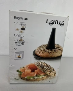 Lekue Bagel Maker KIT AT HOME 6 Bagel Molds,& INSTRUCTIONS Brown NEW U36 - Picture 1 of 2