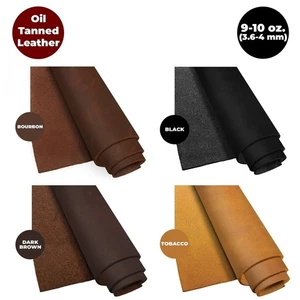 ELW 9-10 oz (3.6-4mm) Heavy Weight Oil Tanned Cowhide Full Grain Leather - Picture 1 of 12
