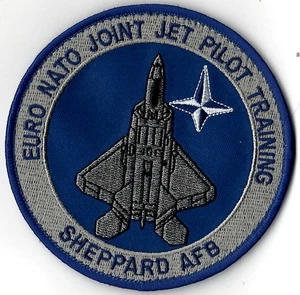 USAF EURO-OTAN CONJUNTO JET PILOTO ENTRENAMIENTO F-22 CAZA SHEPPARD PARCHE MILITAR AÉREO - Imagen 1 de 1