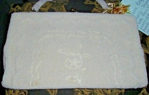 Vintage RICHERE by Walborg gewebte Mikro Glasperlen Handtasche Geldbeutel Tasche - Bild 1 von 12