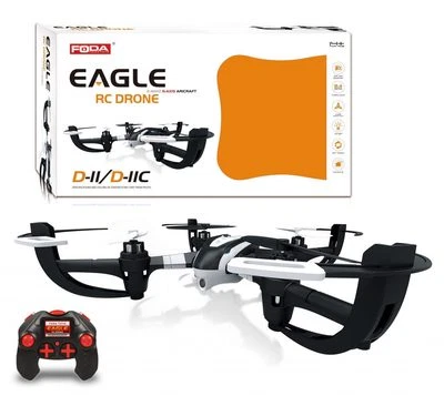 Eagle D-11 Radio Controlled Drone 2.4GHZ 6-Axis Quadcopter in Black/White - Image 1 of 3