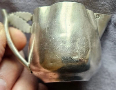 Pot à lait , crème Argent massif Russe Moscou 84 Zolotnik Intérieur doré vermeil - Photo 1/4