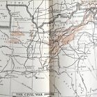 Map 1930 Civil War c1861-1865 10.5 x 9" Military History Ephemera DWEE2