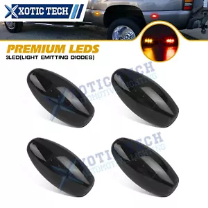 For Chevy Silverado GMC Sierra 01-2014 Dually Smoke LED Side Fender Marker Light - Picture 1 of 18