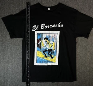 Camiseta El Barracho Para Hombre Camiseta Gráfica The Drunk Card Reading Tee Borracho - Imagen 1 de 6