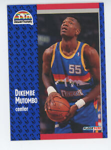 1991-91 FLEER BASKETBALL #277 DIKEMBE MUTOMBO DENVER NUGGETS NBA ROOKIE CARD