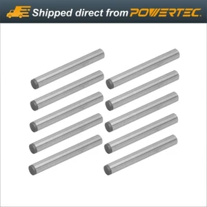 Alfileres de toalla de acero endurecido POWERTEC 1/4x2" para alineación precisa, 10 piezas (71476) - Imagen 1 de 8