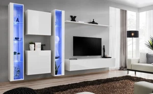 Designer Modern Wohnwand Luxus Regale Komplett Wand Schrank Wohnzimmermöbel - Bild 1 von 1