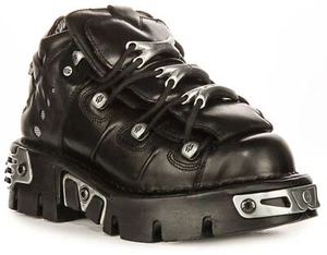 NEWROCK 106 Reactor Cuero Plataforma con Cordones Mujer Botas Negro GB 4-12 - Imagen 1 de 7