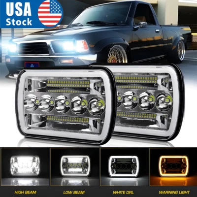 5x7" 7x6" LED Headlight Hi-Lo Beam DRL For Toyota Pickup 1982-1995 Truck 4Runner - Image 1 of 4