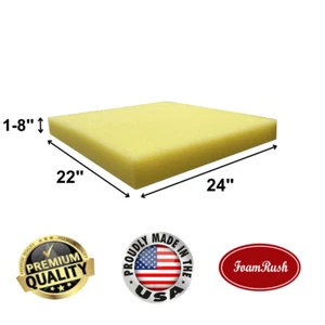 FoamRush 22" x 24" Water-Resistant Dry Fast Foam Outdoor & Marine Furniture - Picture 1 of 14