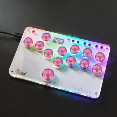 Mini HitBox SallyBox Fighting Stick Controller For PC PS4 Switch Turbo Colorful - Image 1 of 4