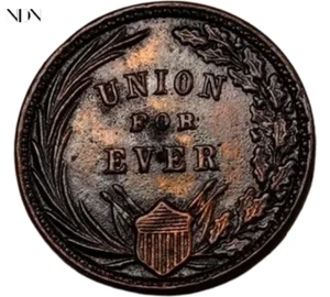 Ficha de la Guerra Civil de 1863 - Unión para siempre - AU/sin circular (rojo/bn) #CT234 - Imagen 1 de 3
