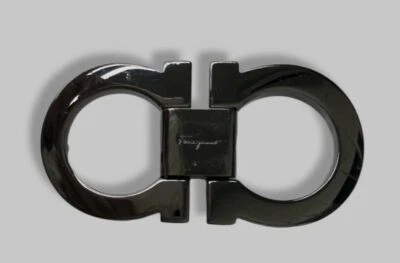 $295 Salvatore Ferragamo Para hombres Gris Gancini Hebilla Cinturón **Solo Hebilla** Foto 1 de 3