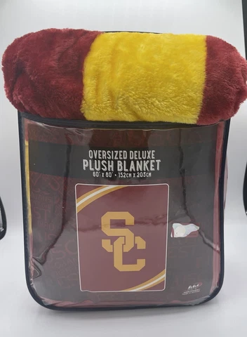 Trojans USC 60” x 80” Plush Oversized Deluxe Blanket Cover