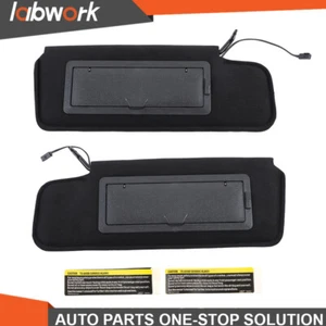 Labwork Sun Visor Pair W/Vanity Mirror&LED Light For 1984-1996 Chevy Corvette C4 - Picture 1 of 18
