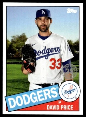 2020 Topps 1985 35th MINI David Price Los Angeles Dodgers #85TB-21 - Image 1 of 2