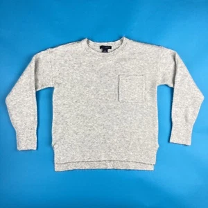 Womens Medium M Sanctuary Pullover Sweater Gray Boxy Pocket Long Sleeve Shirt - Picture 1 of 5