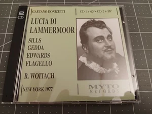 MYTO CD DONIZETTI LUCIA DI LAMMERMOOR SILLS GEDDA NEW YORK 1977 NEAR MINT LQQK! - Picture 1 of 2