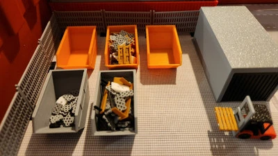 H0 Schuttcontainer Set, Absetzcontainer, 1:87, 6 Stk. Modelleisenbahn, 3D-Druck - Bild 1 von 4