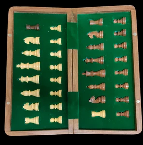 @ Magnetisches klappbares handgefertigtes Schachspiel Holz Schachspiel Reiseschach B698 - Bild 1 von 4