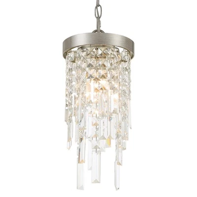 Crystorama Lighting Group WIN-210-CL-MWP Winfield 7"W Cristal - Plateado Foto 1 de 4