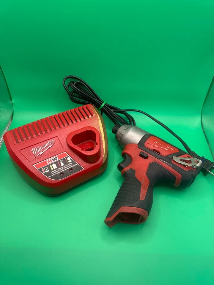 Milwaukee M12 12V Cordless Impact Driver & Lithium-Ion Battery Charger Set - Image 1 of 4