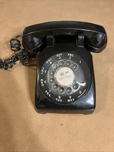 Vintage Western Electric Rotary phone Black Untested - Zdjęcie 1 z 9