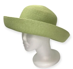 Kettle Brim Crushable Medium Hat Paper Poly Rolled Brim Casual Lime Green - Picture 1 of 11
