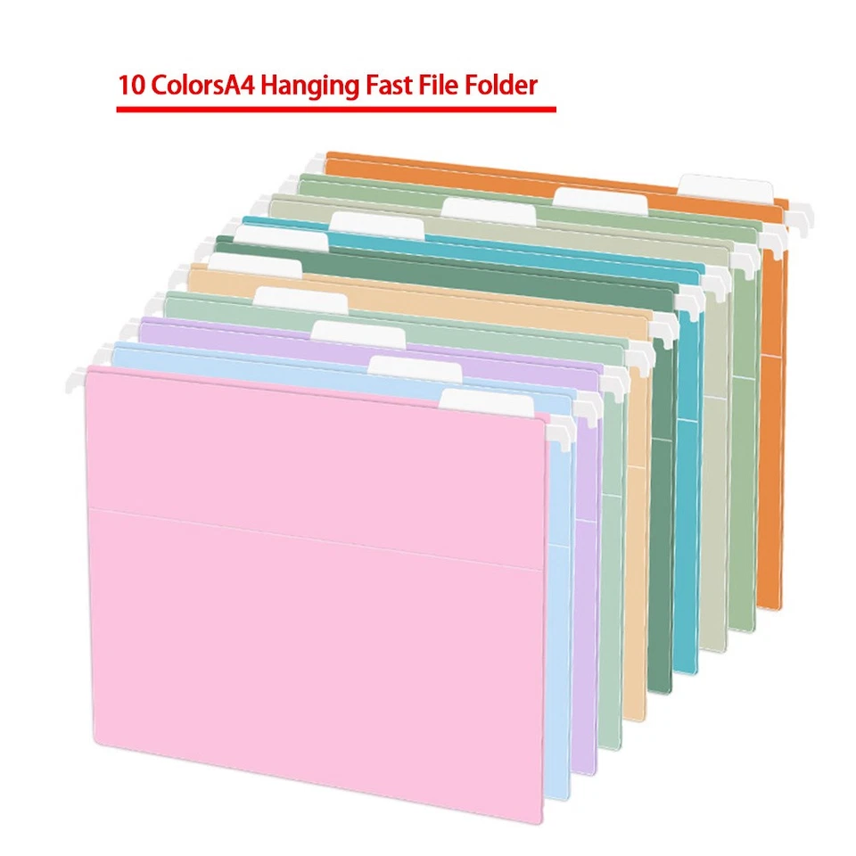 10PCS Eco Friendly Hanging File Folders Durable Organizer Sustainable Storage - Image 1 of 4