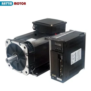 Large Torque 750W 2.2KW Asynchronous Spindle Servo Motor With Driver AC 380V CNC - Picture 1 of 11