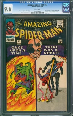 Amazing Spider-Man #37 CGC 9.6 Marvel Comics 1966 White Pages 1st Norman Osborne - Image 1 of 2