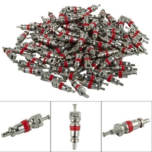 Tire Valve Stem Cores A/C Parts For Valve With Red Rubber Ring Zinc Alloy - Picture 1 of 24
