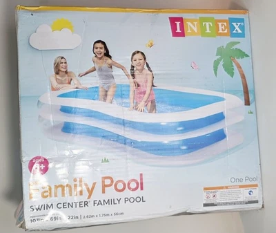 Intex Family Pool 103"x69"x22" Swim Center Inflatable Backyard Kids & Adults - Image 1 of 4