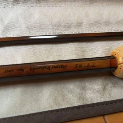 Бамбуковое нахлыстовое удилище Asama 7 футов 4 дюйма 3WT отделка пламенем с чехлом - Изображение 1 из 4