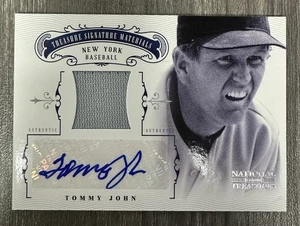 2012 National Treasures Tommy John Materials Jersey Autograph #20/49 Card 66 - Picture 1 of 2